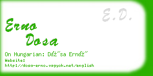 erno dosa business card